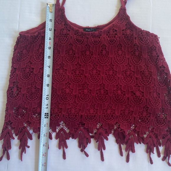 Rue21 Maroon Lace Tank Top/Crop Top - Picture 2 of 8
